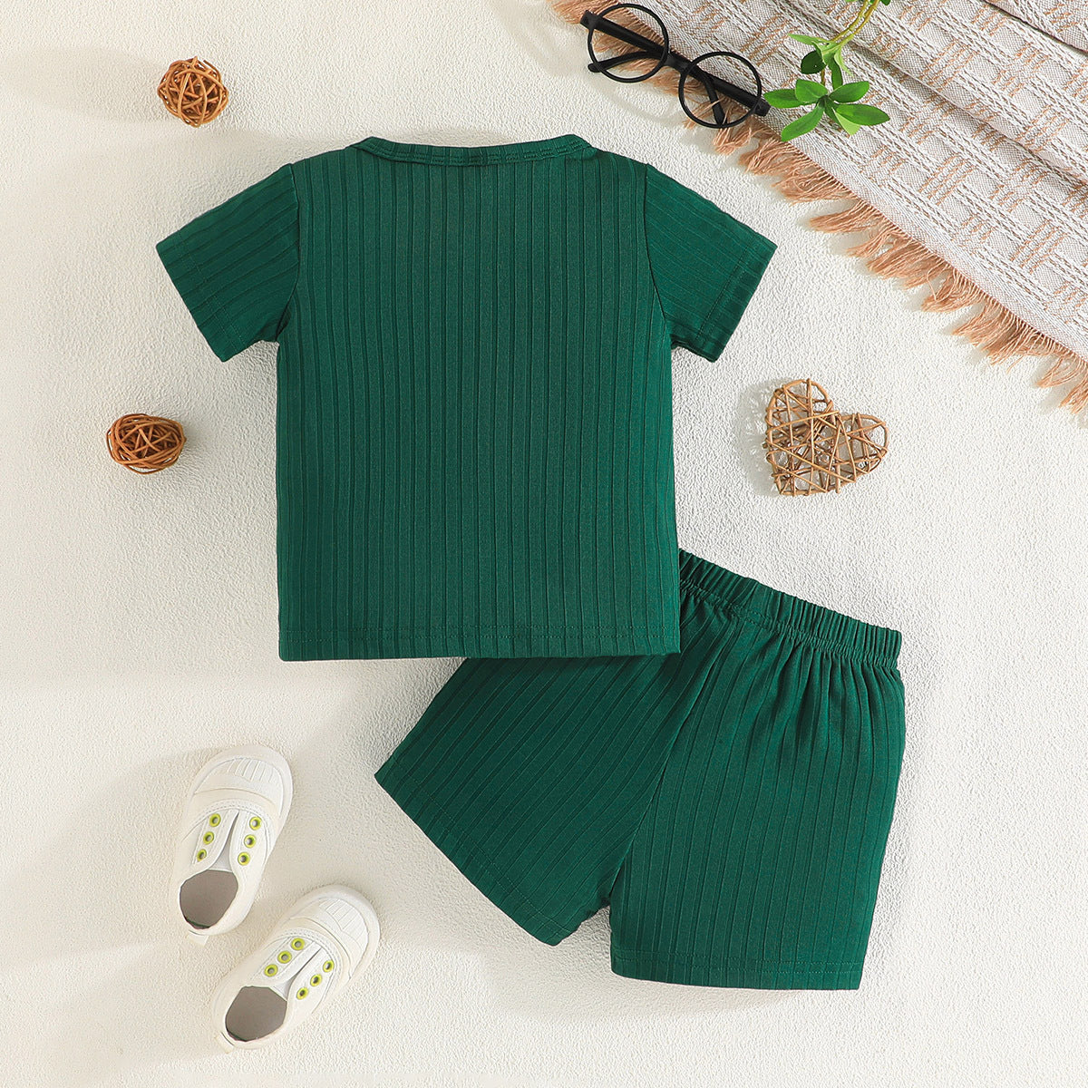Boys Striped T-shirt with Shorts
