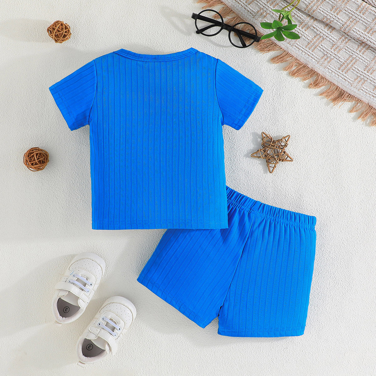 Boys Striped T-shirt with Shorts