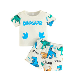 Boys Conversational Printed Top with Shorts