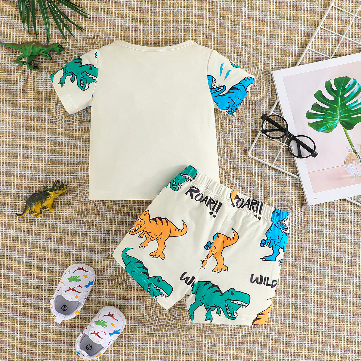 Boys Conversational Printed Top with Shorts