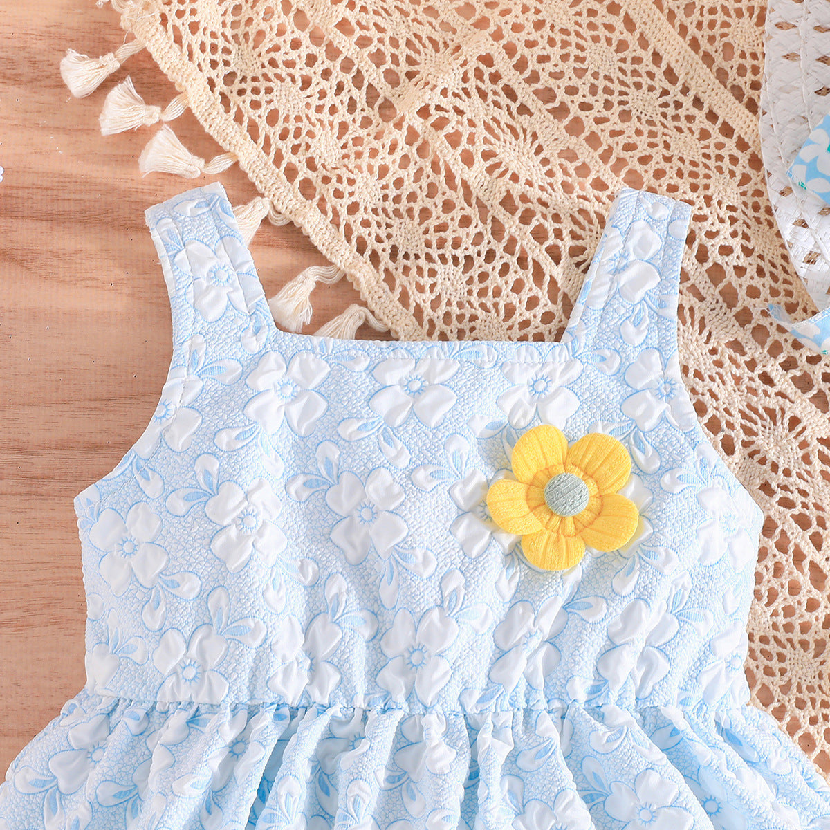 Girls Printed Square Neck Top with Shorts