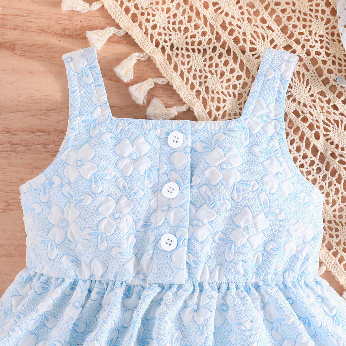 Girls Printed Square Neck Top with Shorts
