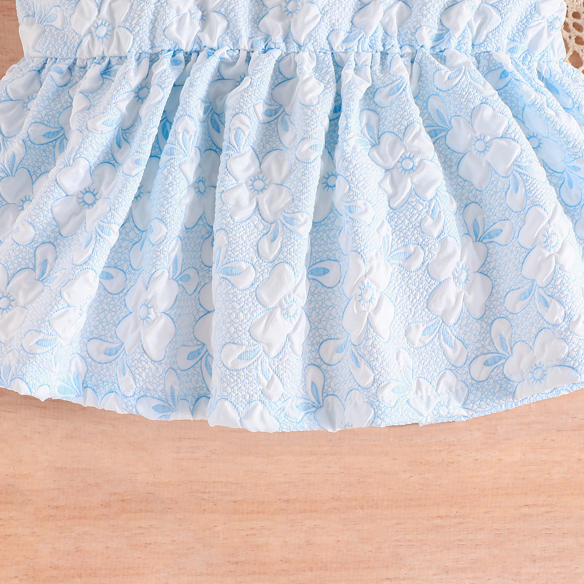 Girls Printed Square Neck Top with Shorts