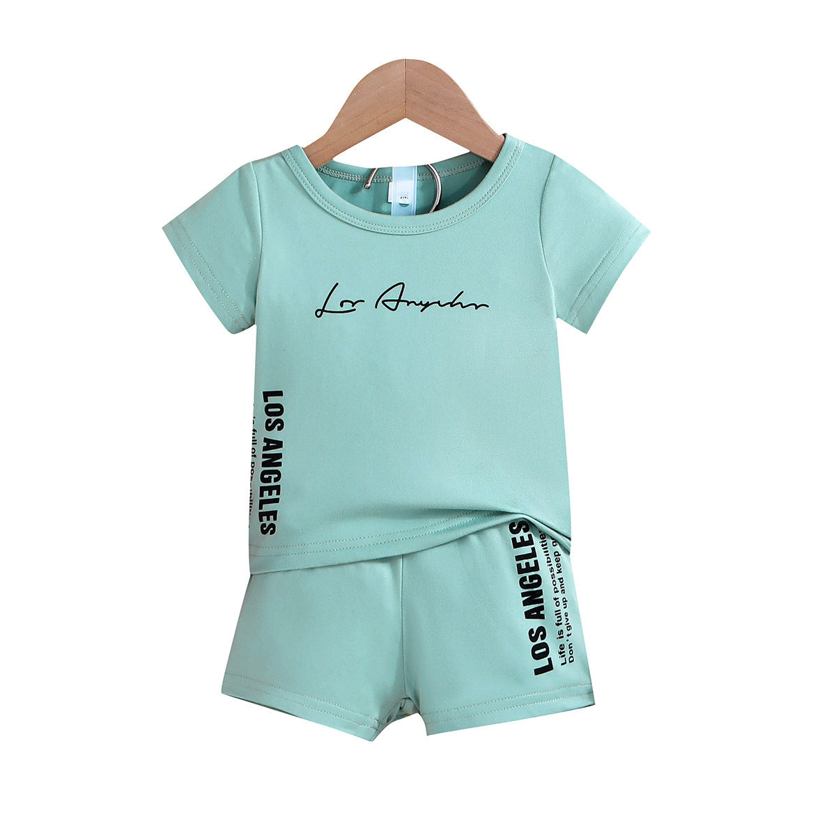 Boys Typography Printed T-shirt with Shorts