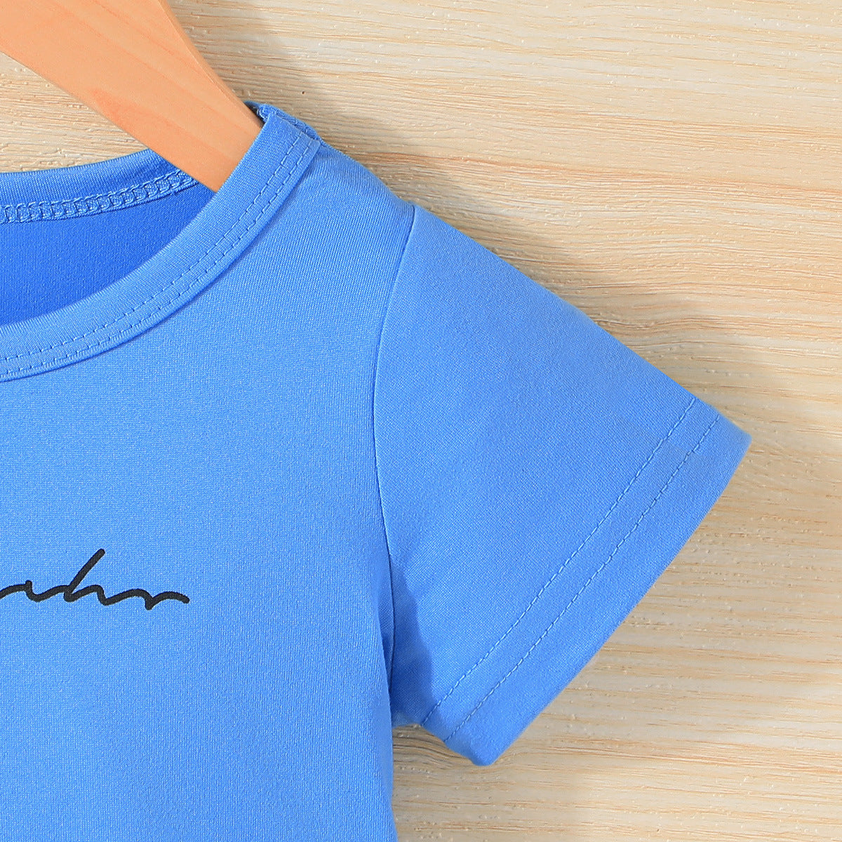 Boys Typography Printed T-shirt with Shorts
