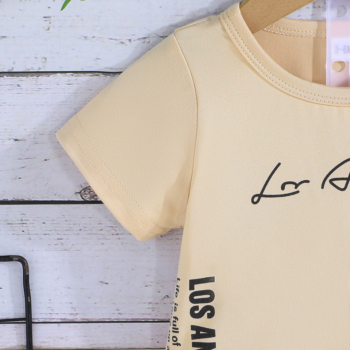 Boys Typography Printed T-shirt with Shorts