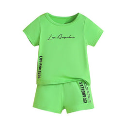 Boys Typography Printed T-shirt with Shorts