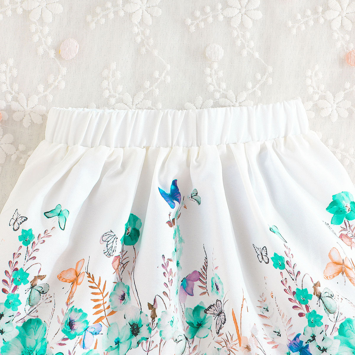 Girls Crop Top with Skirt