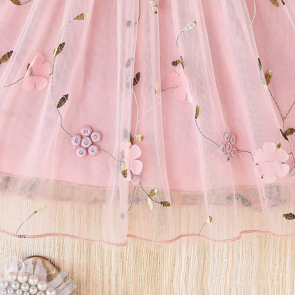 Self Design Applique Fit And Flare Mini Dress