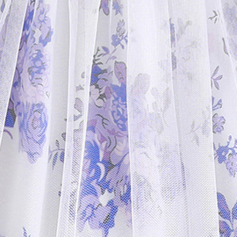 Purple Floral Fit & Flare Dress