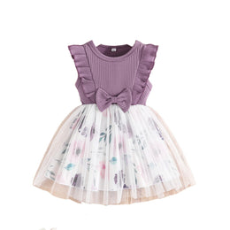 Floral Printed Round Neck Ruffles Fit & Flare Dress