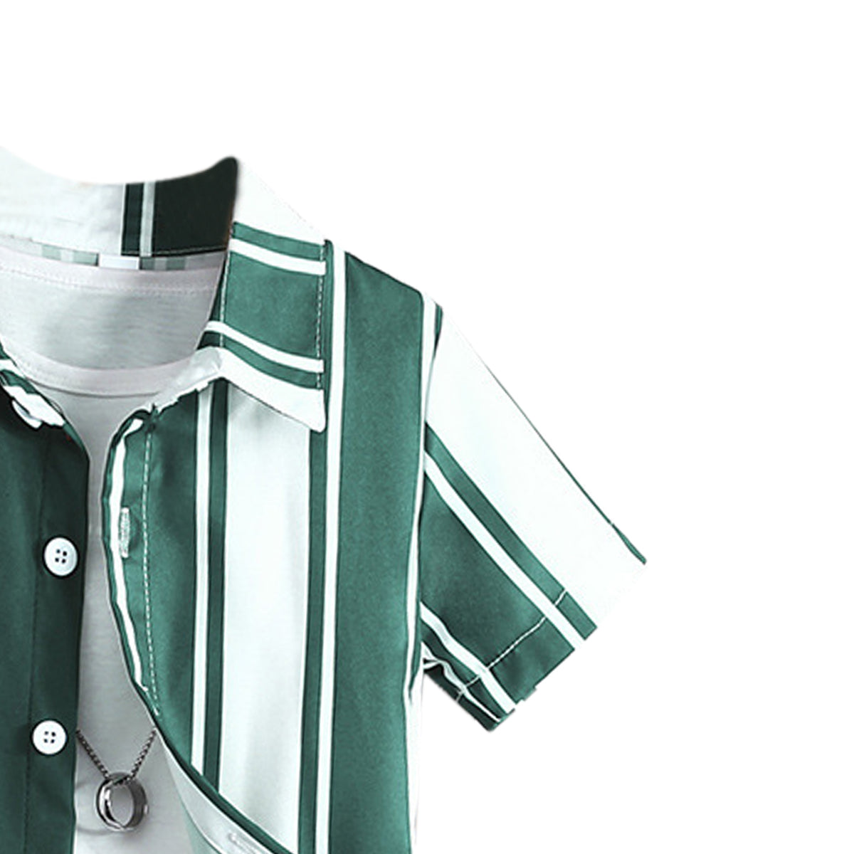 Boys Colourblocked Shirt With Shorts