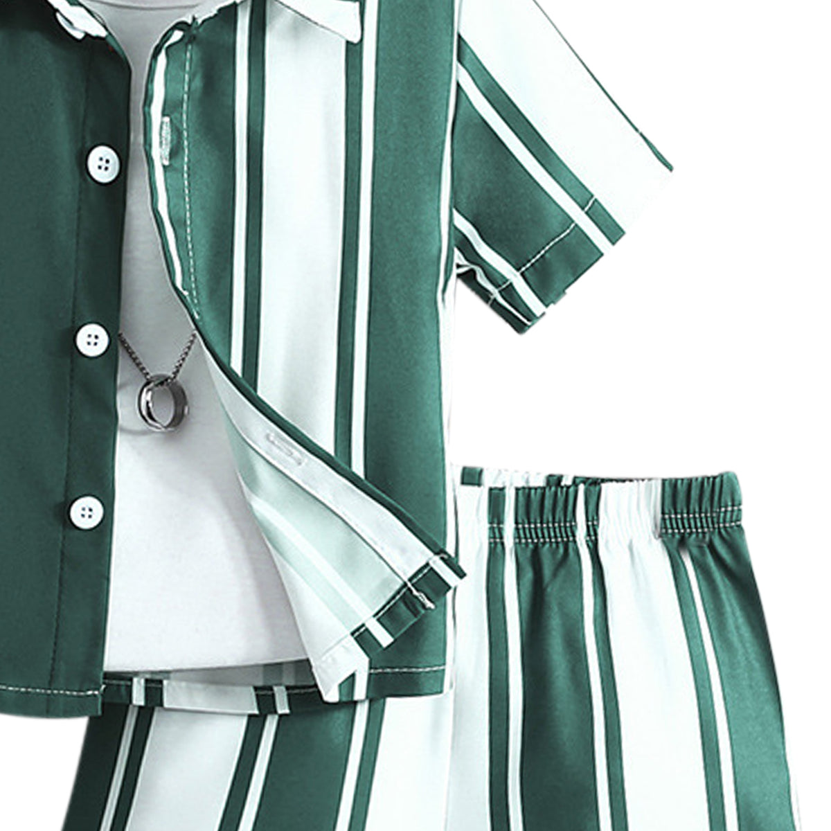 Boys Colourblocked Shirt With Shorts