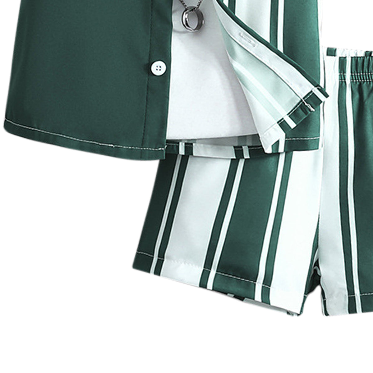Boys Colourblocked Shirt With Shorts