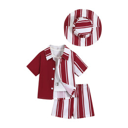 Boys Colourblocked Shirt With Shorts