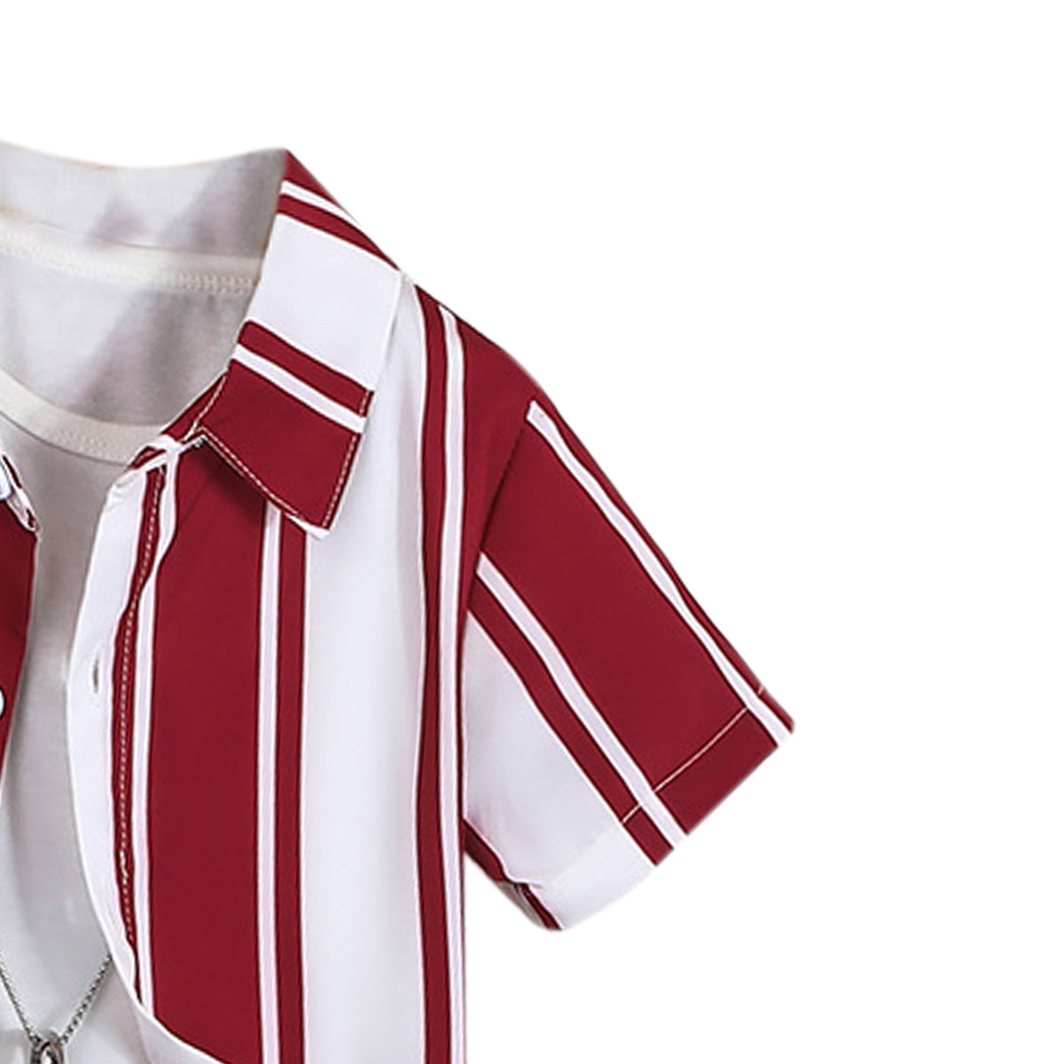 Boys Colourblocked Shirt With Shorts