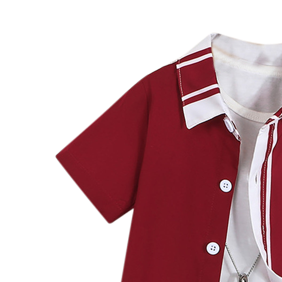 Boys Colourblocked Shirt With Shorts