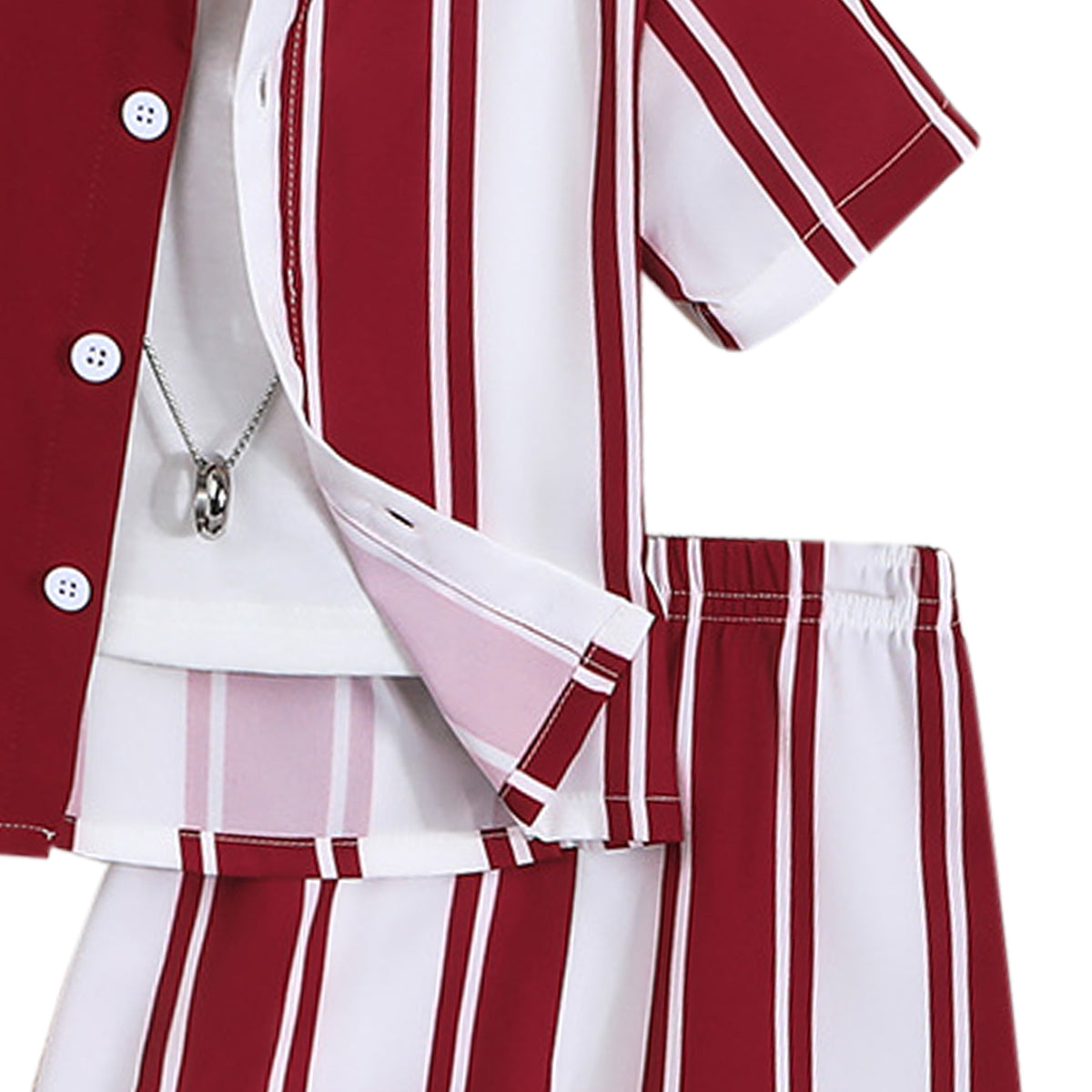 Boys Colourblocked Shirt With Shorts