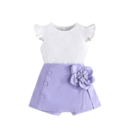 Solid Top and Shorts Set