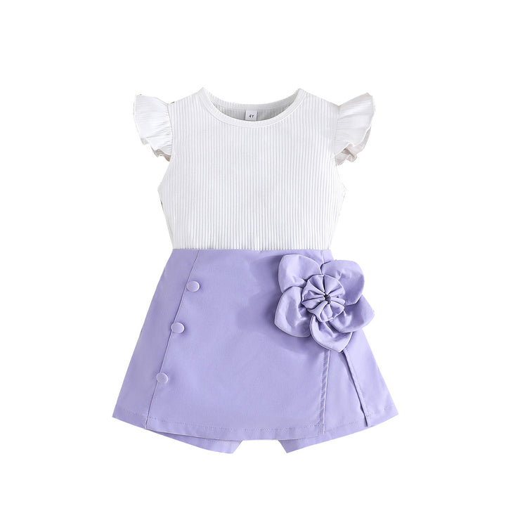 Solid Top and Shorts Set