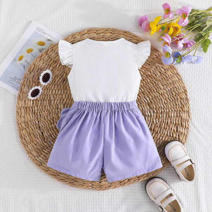 Solid Top and Shorts Set