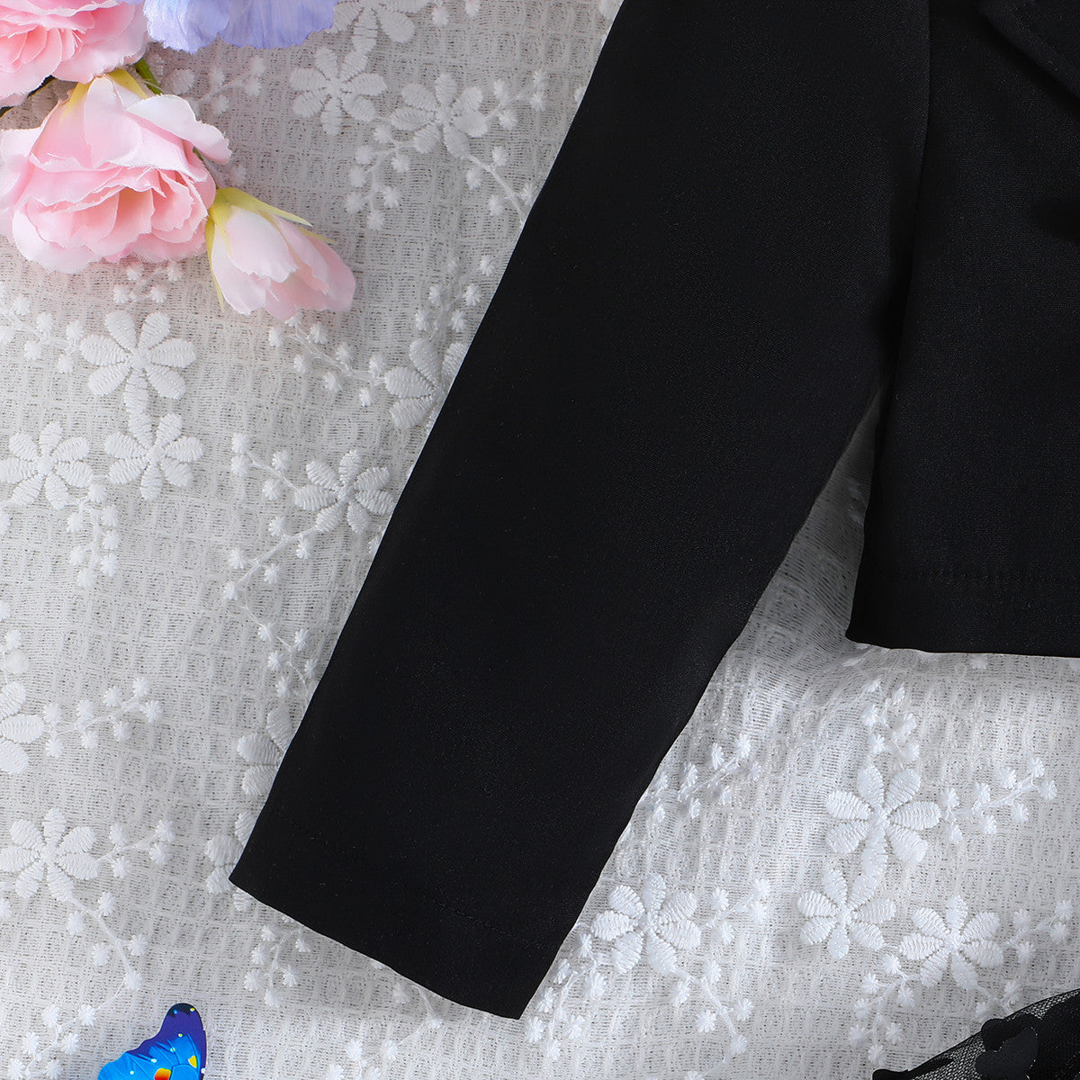 Girls Black Top with Skirt