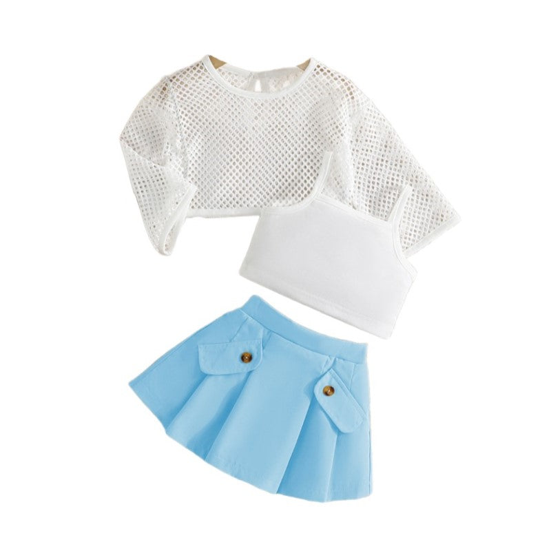 Blue Infant Girls Top with Skirt