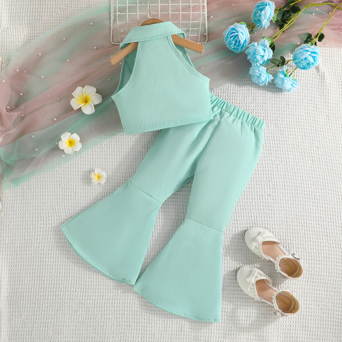 Girls Green Top with Trouser