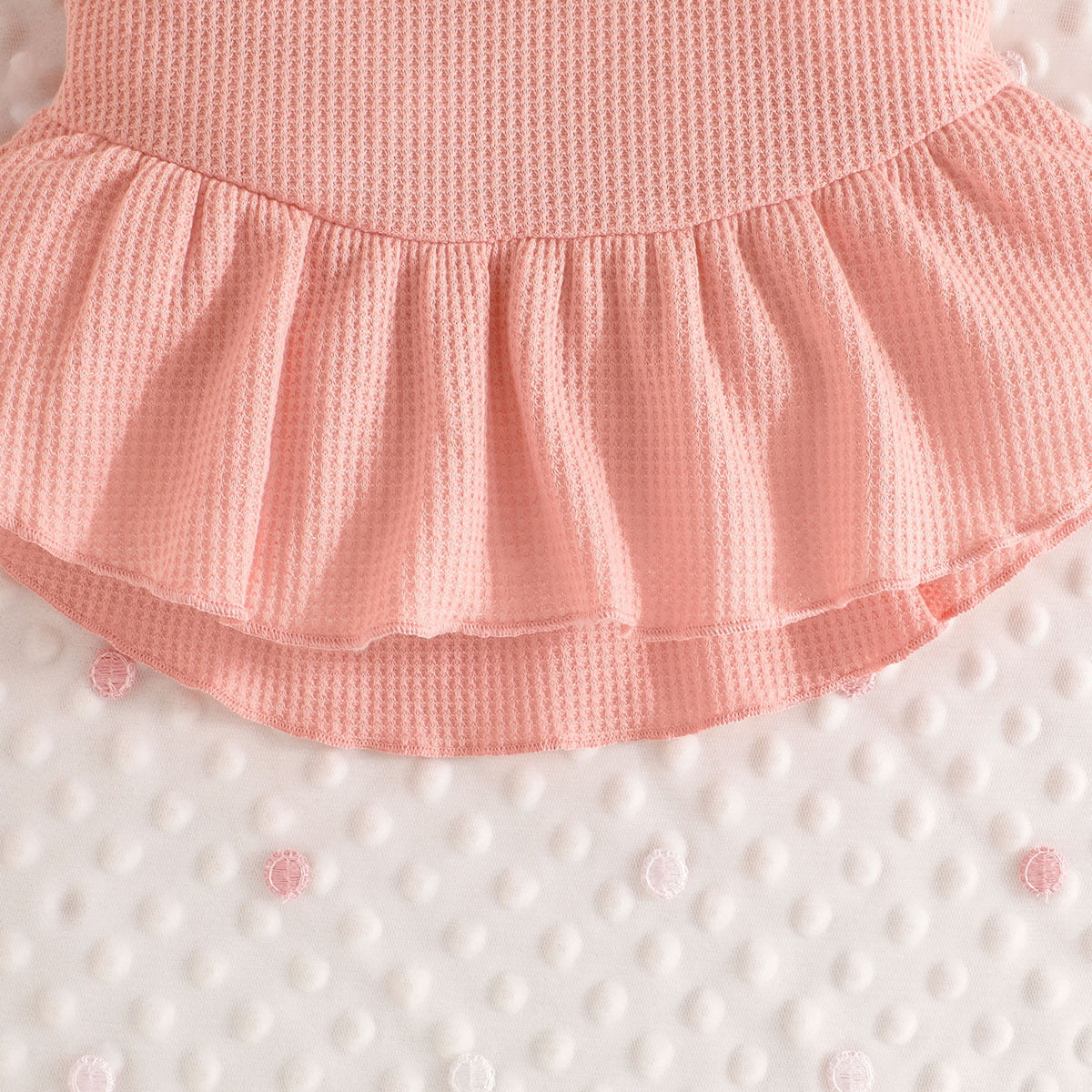 Pink Girls Round Neck Top with Palazzos