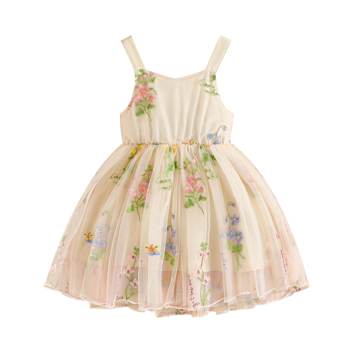 Girls Floral Printed Fit & Flare Dress