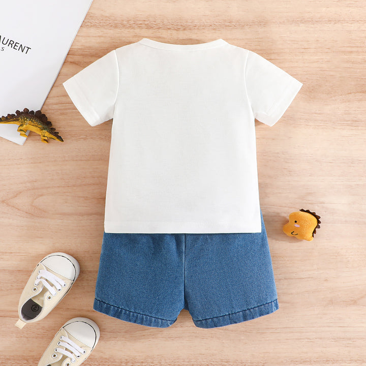 Boys Animal Printed T-shirt with Shorts