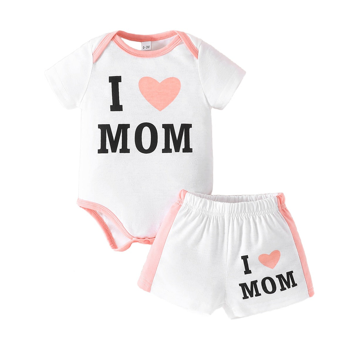 Girls Printed Round Neck T-shirt With Shorts
