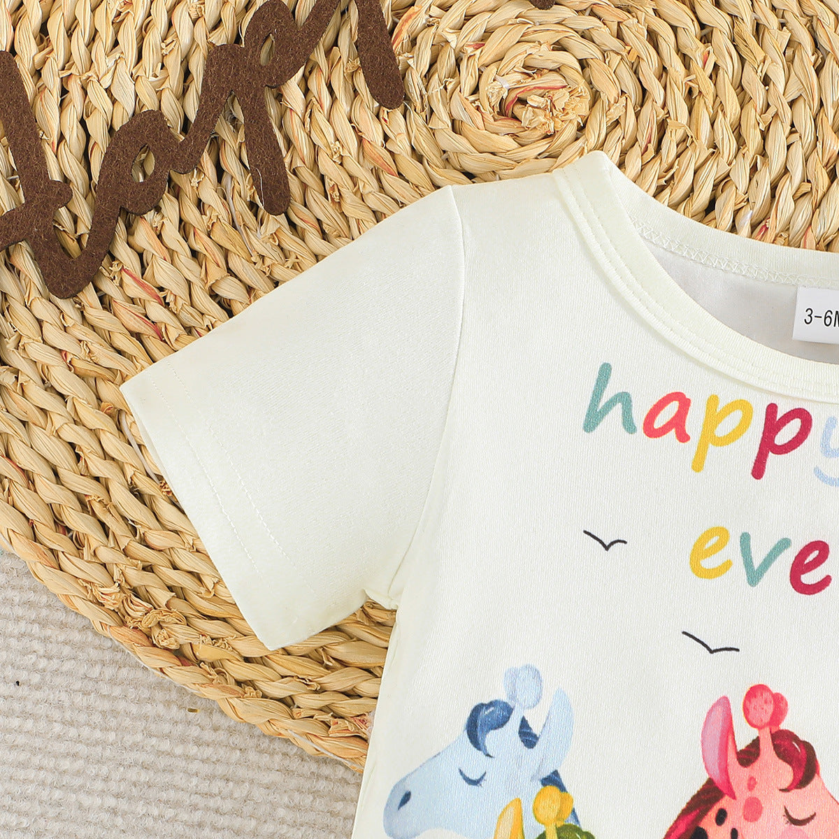 Girls Printed T-shirt with Shorts