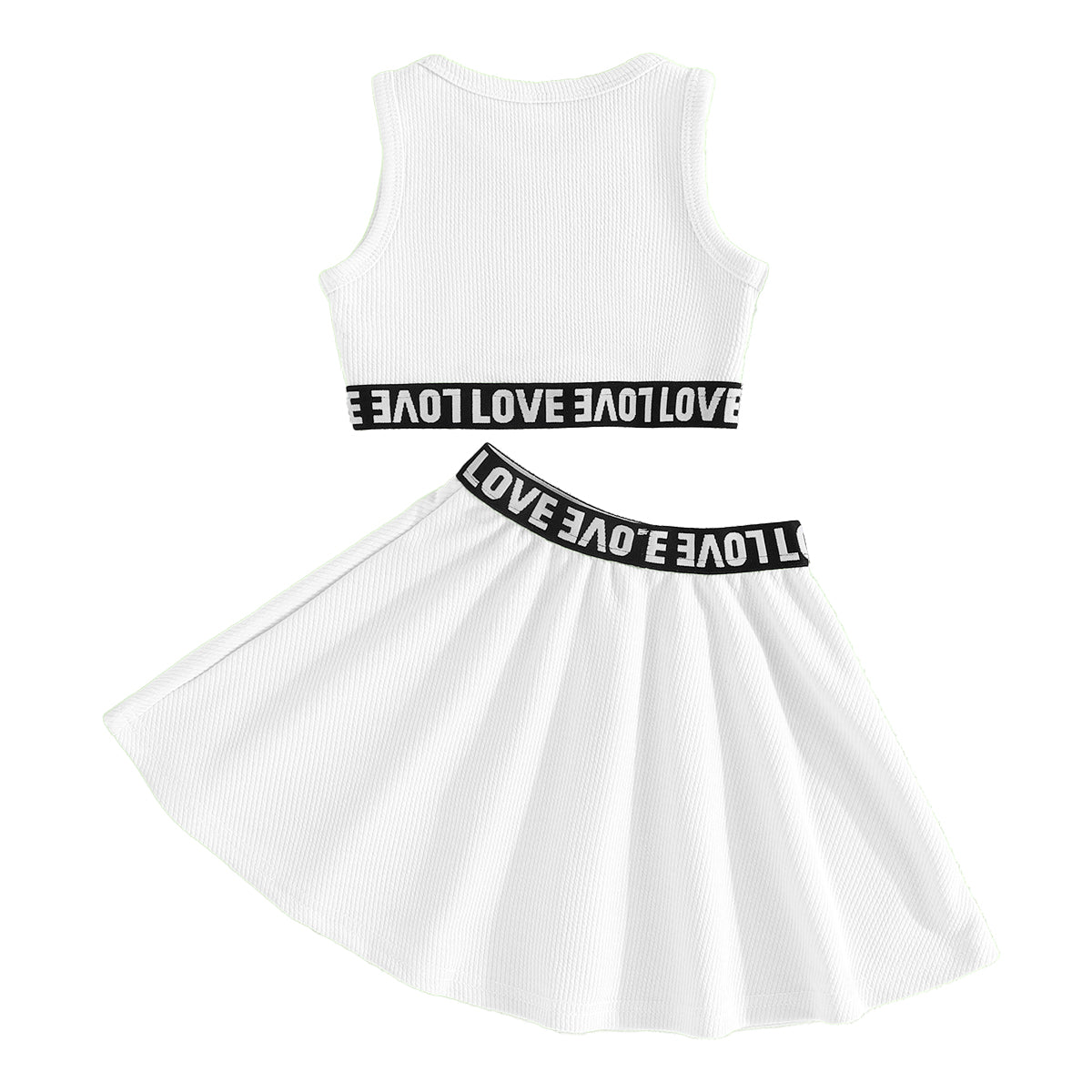 Girls Striped Top with Skirt