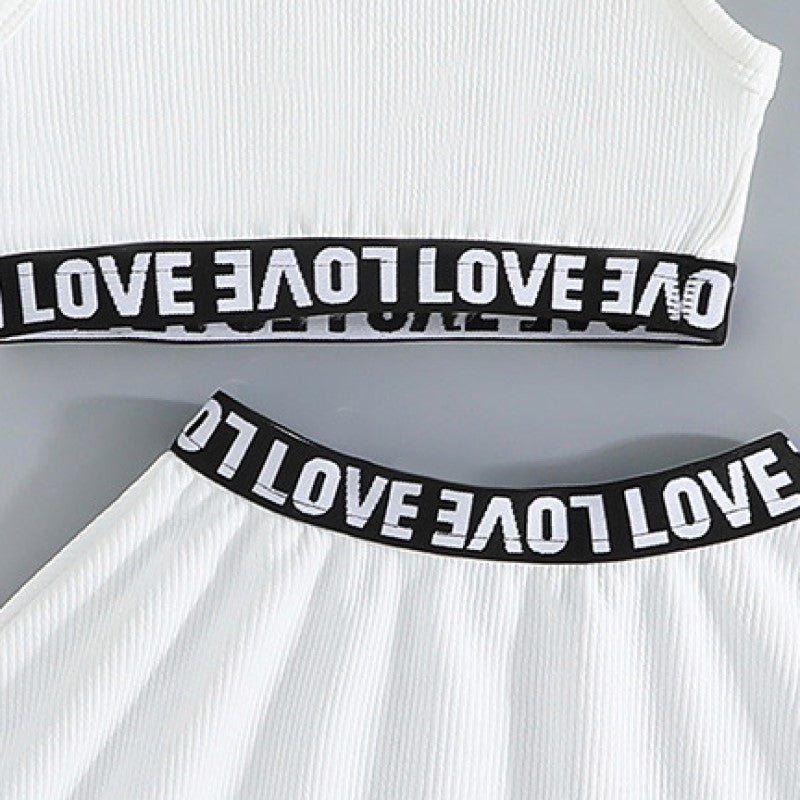 Girls Striped Top with Skirt