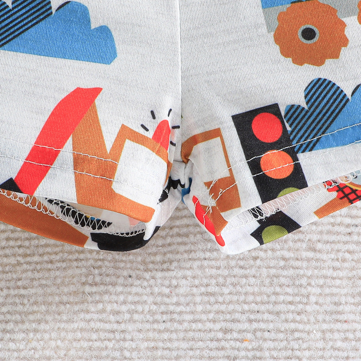 Boys Printed T-shirt with Shorts