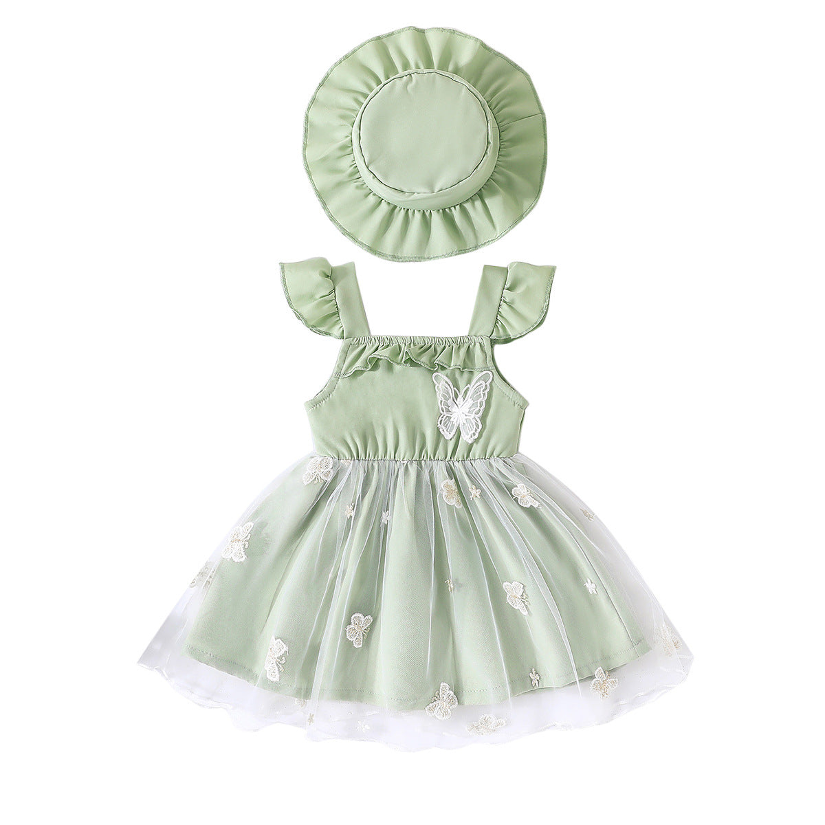 Girls Square Neck Fit & Flare Dress