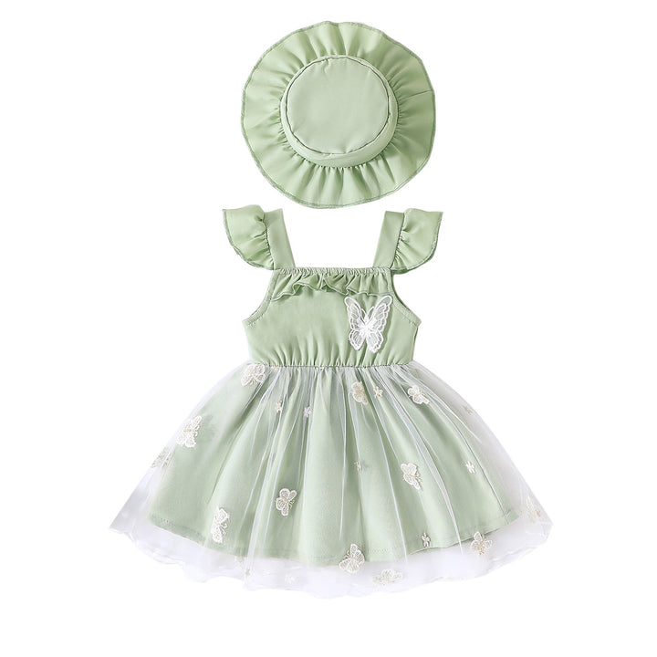 Girls Square Neck Fit & Flare Dress