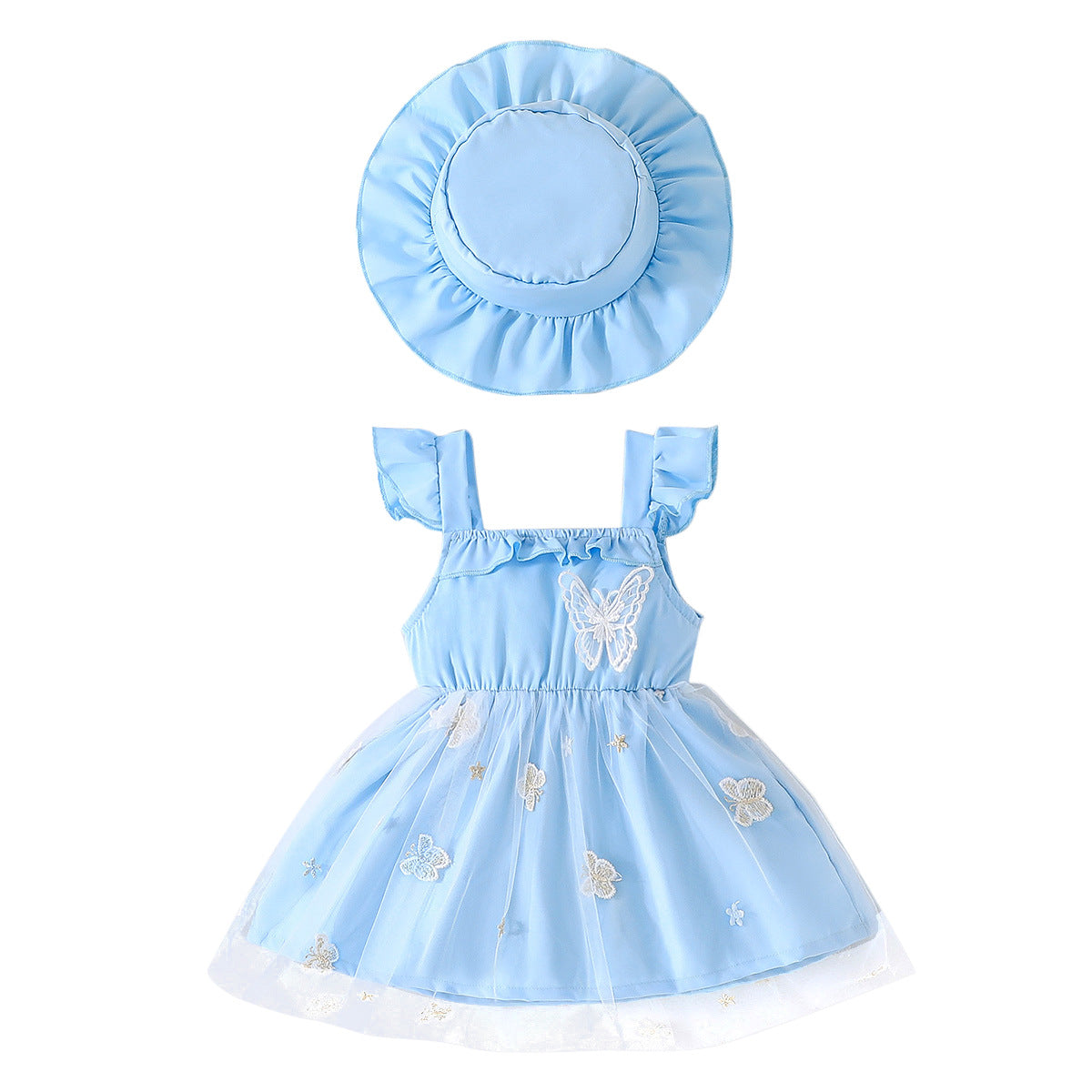 Girls Embellished Applique Fit and Flare Dress