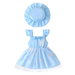 Girls Embellished Applique Fit and Flare Dress