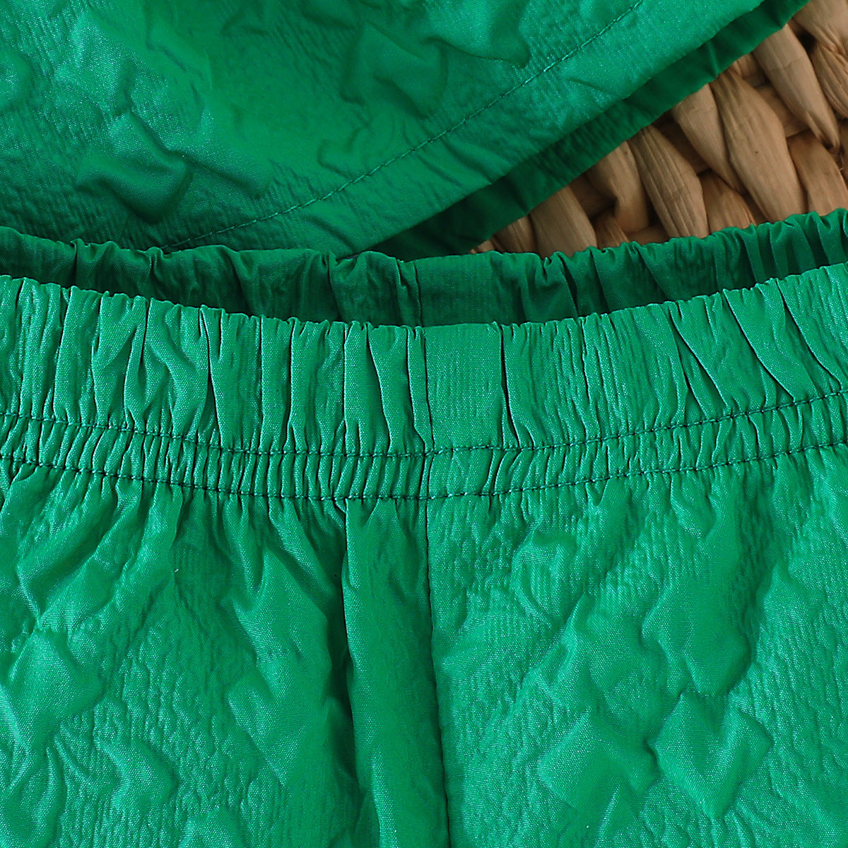 Girls Sleeveless Square Neck Top With Short