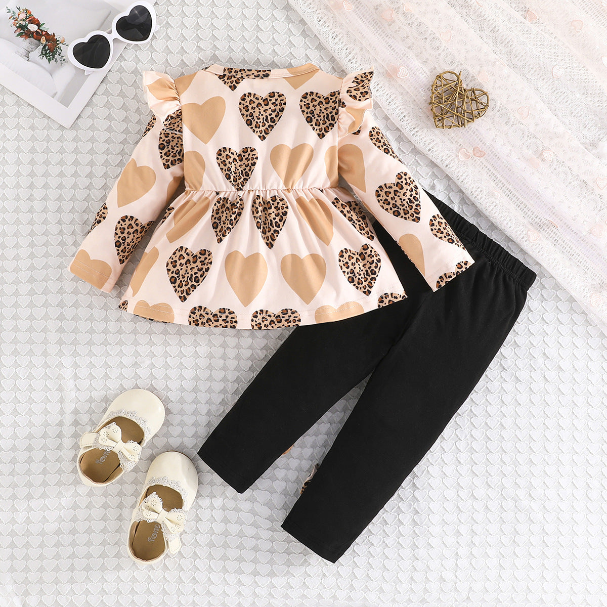 Girls Printed Top With Trousers