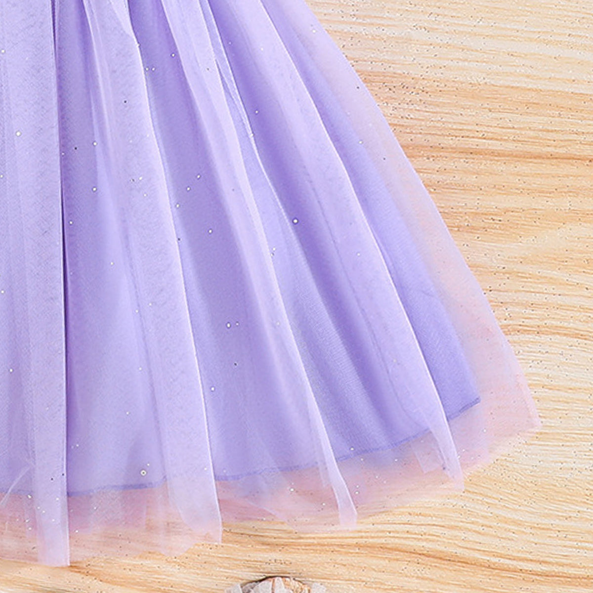 Kids-Girls One Shoulder Applique Satin A-Line Midi Dress