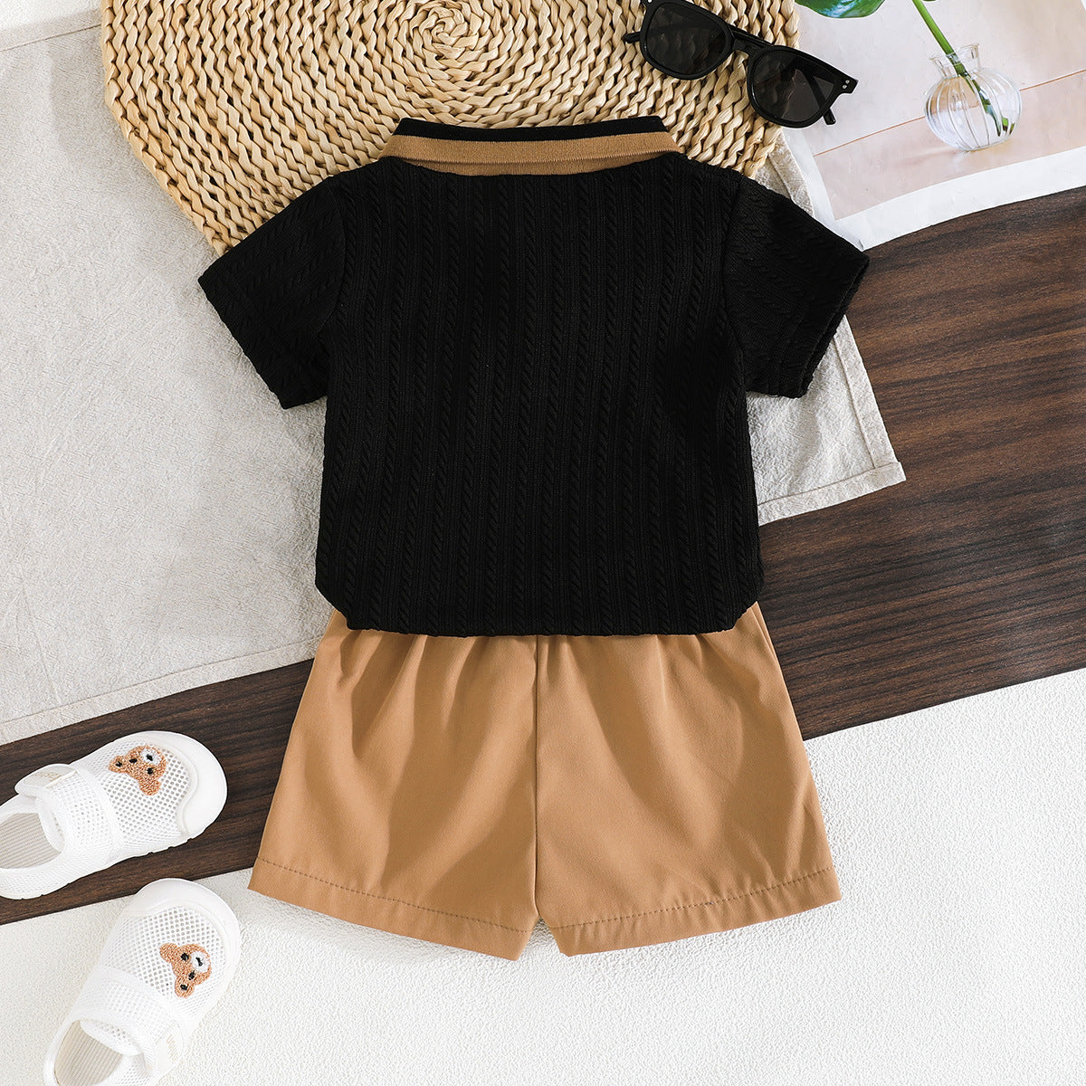 Boys Shirt Collar Shirt With Shorts