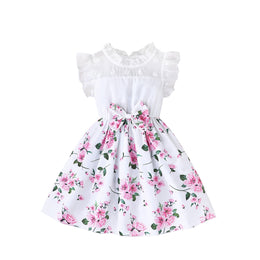 Floral Print Cap Sleeve A-Line Dress