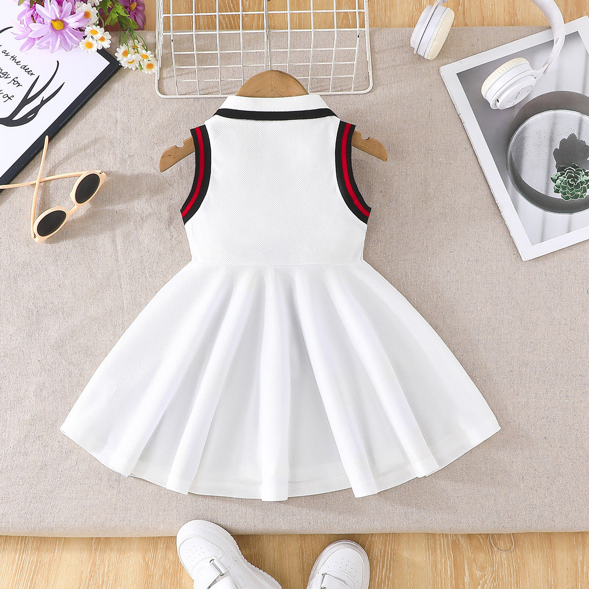 Solid Fit and Flare Dress