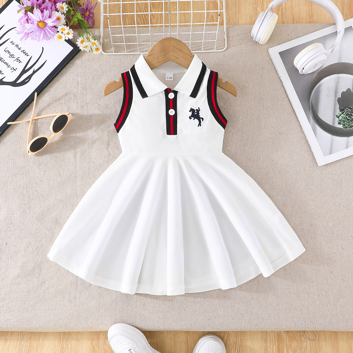 Solid Fit and Flare Dress