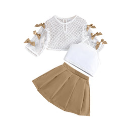 Solid Top and Skirt Set