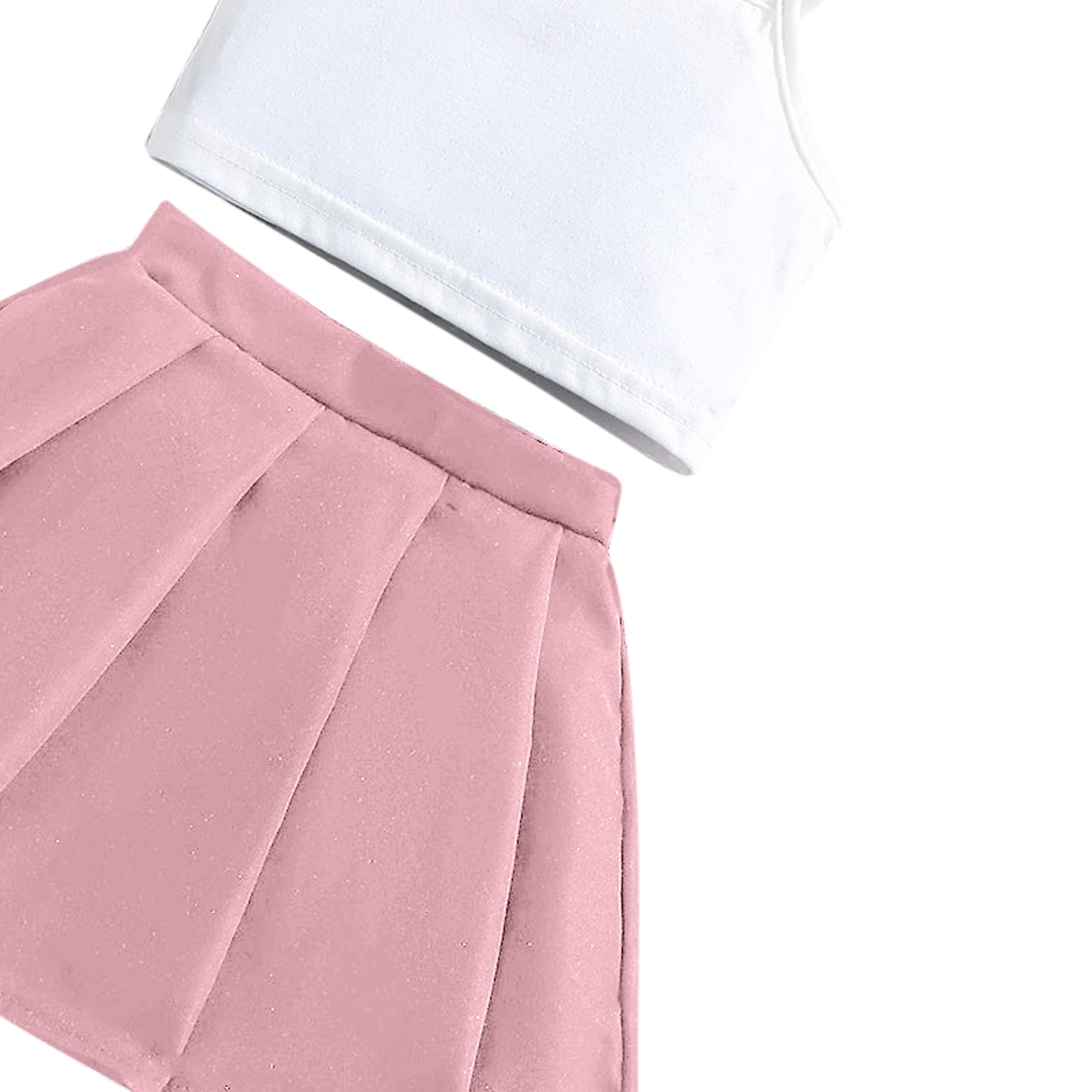 Solid Top and Skirt Set