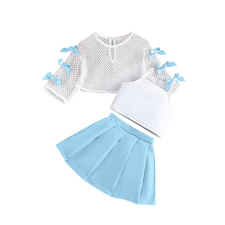Solid Top and Skirt Set